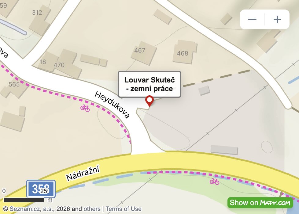 Mapa provozovny Ivan Louvar, Skuteč – náhled